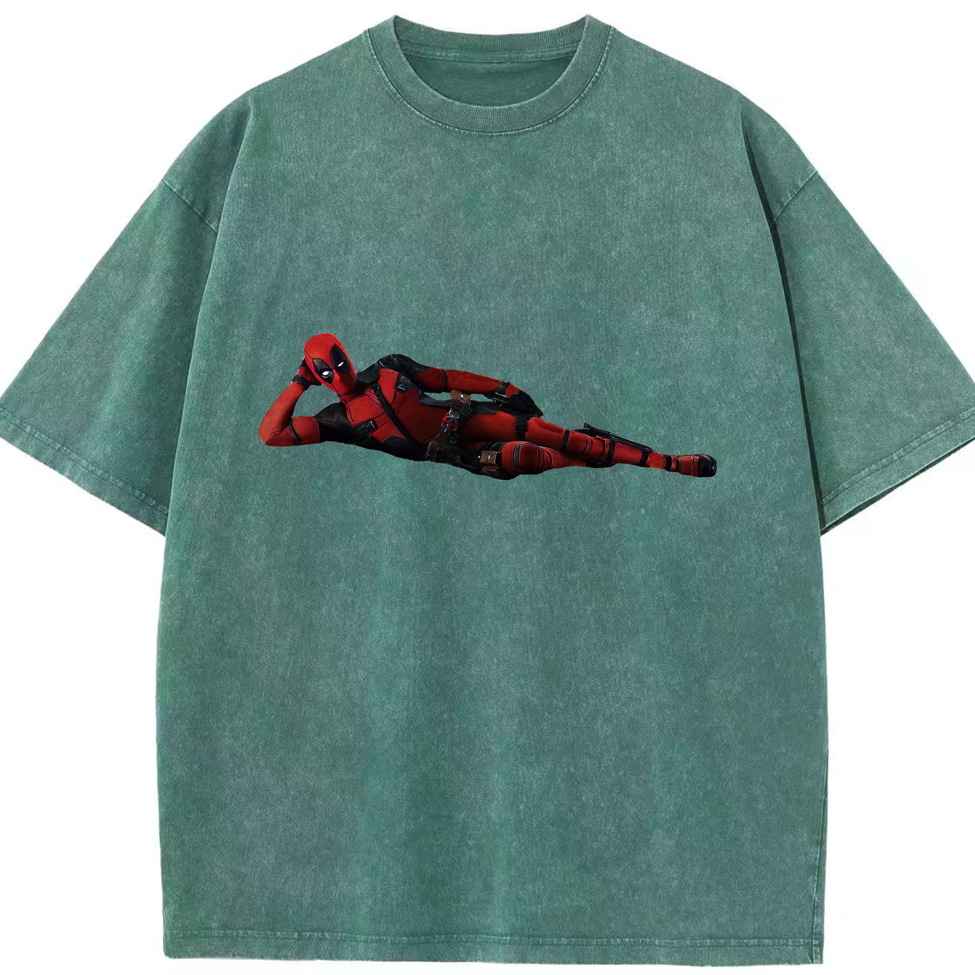 （画像用） Deadpool デッドプール 綿100% ヴィンテージ風 半袖Tシャツ（フロントプリント）